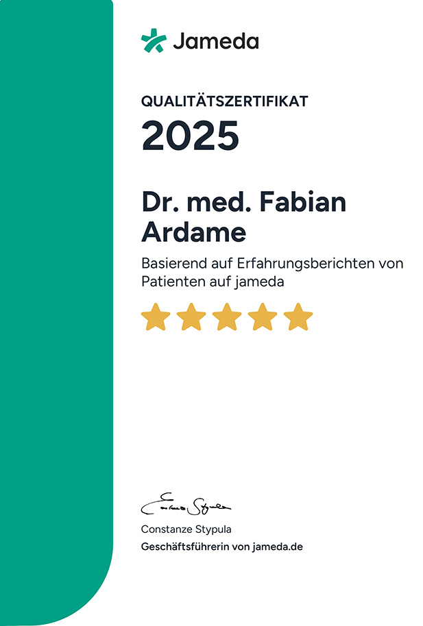 Qualitätszertifikat Jameda